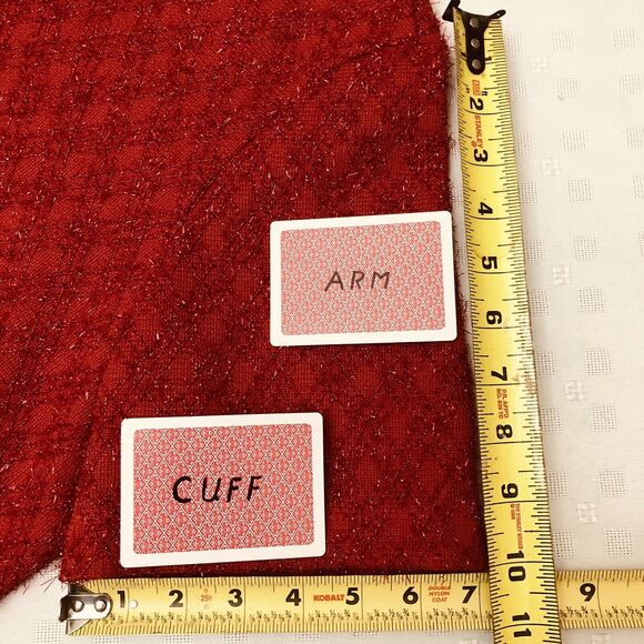 Kathie Lee Top Womens 18W/20W Argyle Pullover Red Polyester S/SLV Sparkle USA - Picture 10 of 11